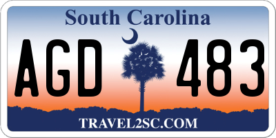 SC license plate AGD483