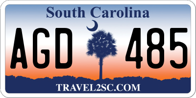 SC license plate AGD485