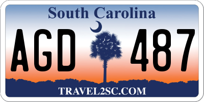 SC license plate AGD487