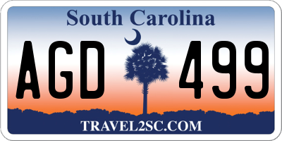 SC license plate AGD499