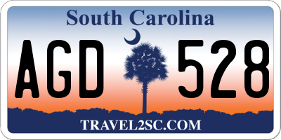 SC license plate AGD528