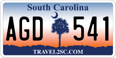 SC license plate AGD541