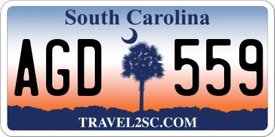 SC license plate AGD559