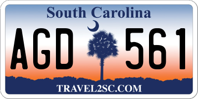 SC license plate AGD561
