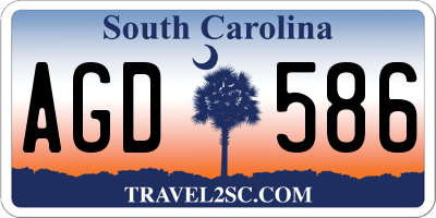 SC license plate AGD586