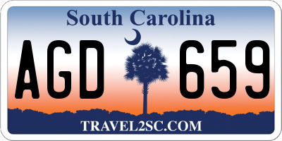 SC license plate AGD659