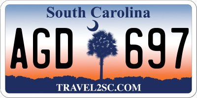 SC license plate AGD697