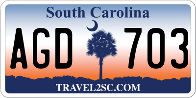 SC license plate AGD703