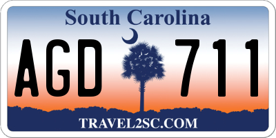 SC license plate AGD711