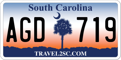 SC license plate AGD719
