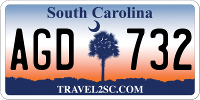 SC license plate AGD732
