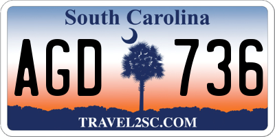 SC license plate AGD736