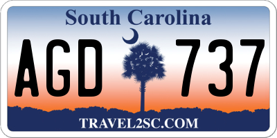 SC license plate AGD737