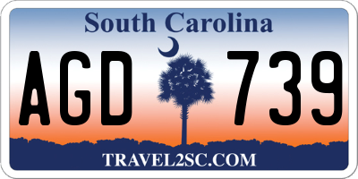 SC license plate AGD739