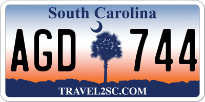 SC license plate AGD744