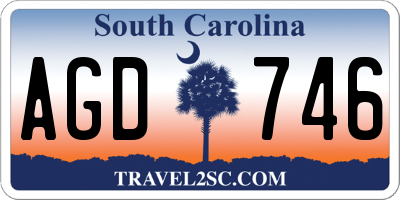SC license plate AGD746