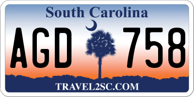 SC license plate AGD758