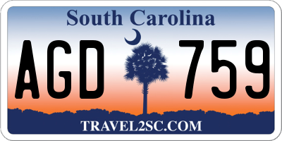 SC license plate AGD759