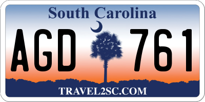 SC license plate AGD761