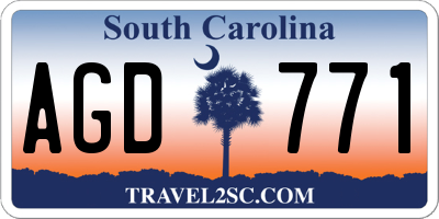 SC license plate AGD771