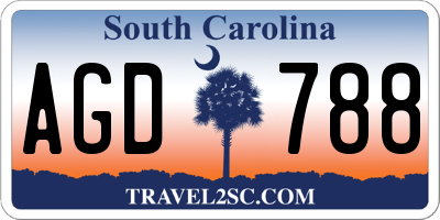 SC license plate AGD788