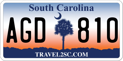SC license plate AGD810