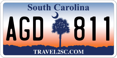 SC license plate AGD811