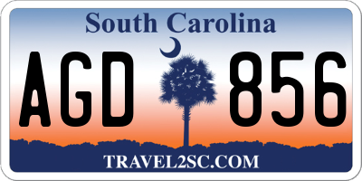 SC license plate AGD856