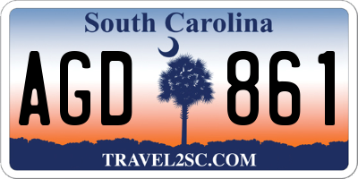 SC license plate AGD861