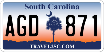 SC license plate AGD871