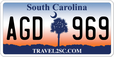 SC license plate AGD969
