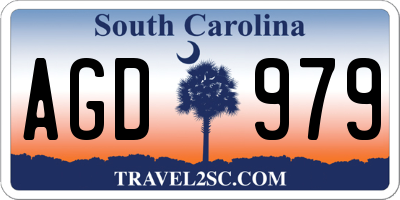 SC license plate AGD979