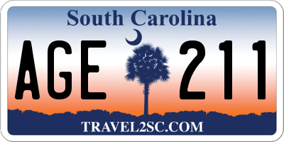 SC license plate AGE211