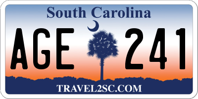 SC license plate AGE241
