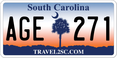 SC license plate AGE271