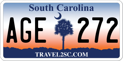 SC license plate AGE272