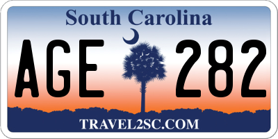 SC license plate AGE282