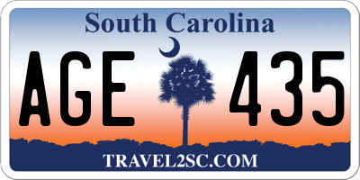 SC license plate AGE435