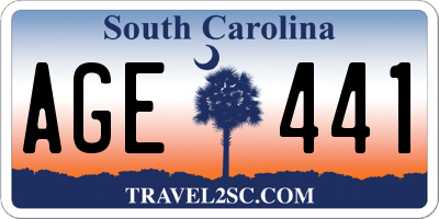 SC license plate AGE441