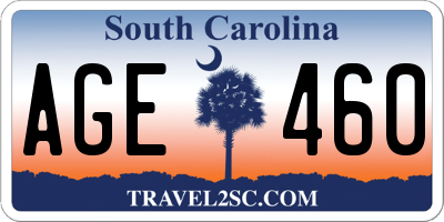 SC license plate AGE460