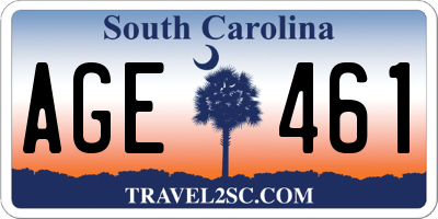 SC license plate AGE461