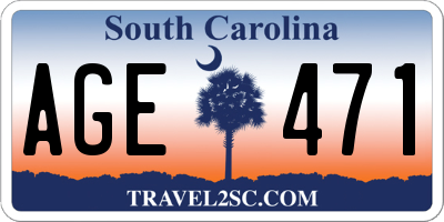 SC license plate AGE471