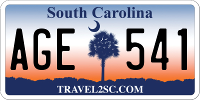 SC license plate AGE541