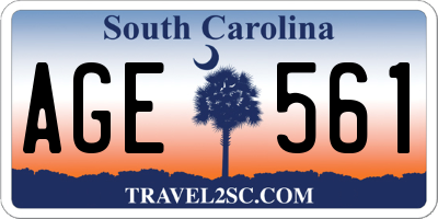 SC license plate AGE561