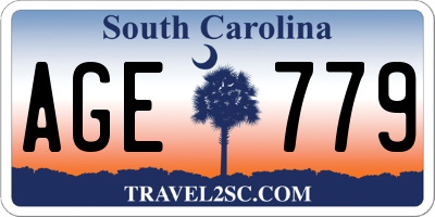 SC license plate AGE779