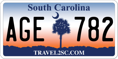 SC license plate AGE782
