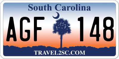 SC license plate AGF148