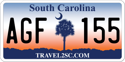SC license plate AGF155