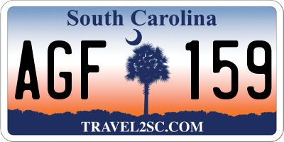 SC license plate AGF159