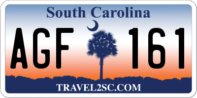 SC license plate AGF161